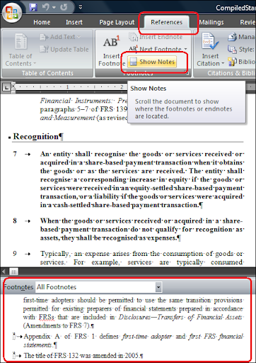 renumber footnotes word for mac 2011
